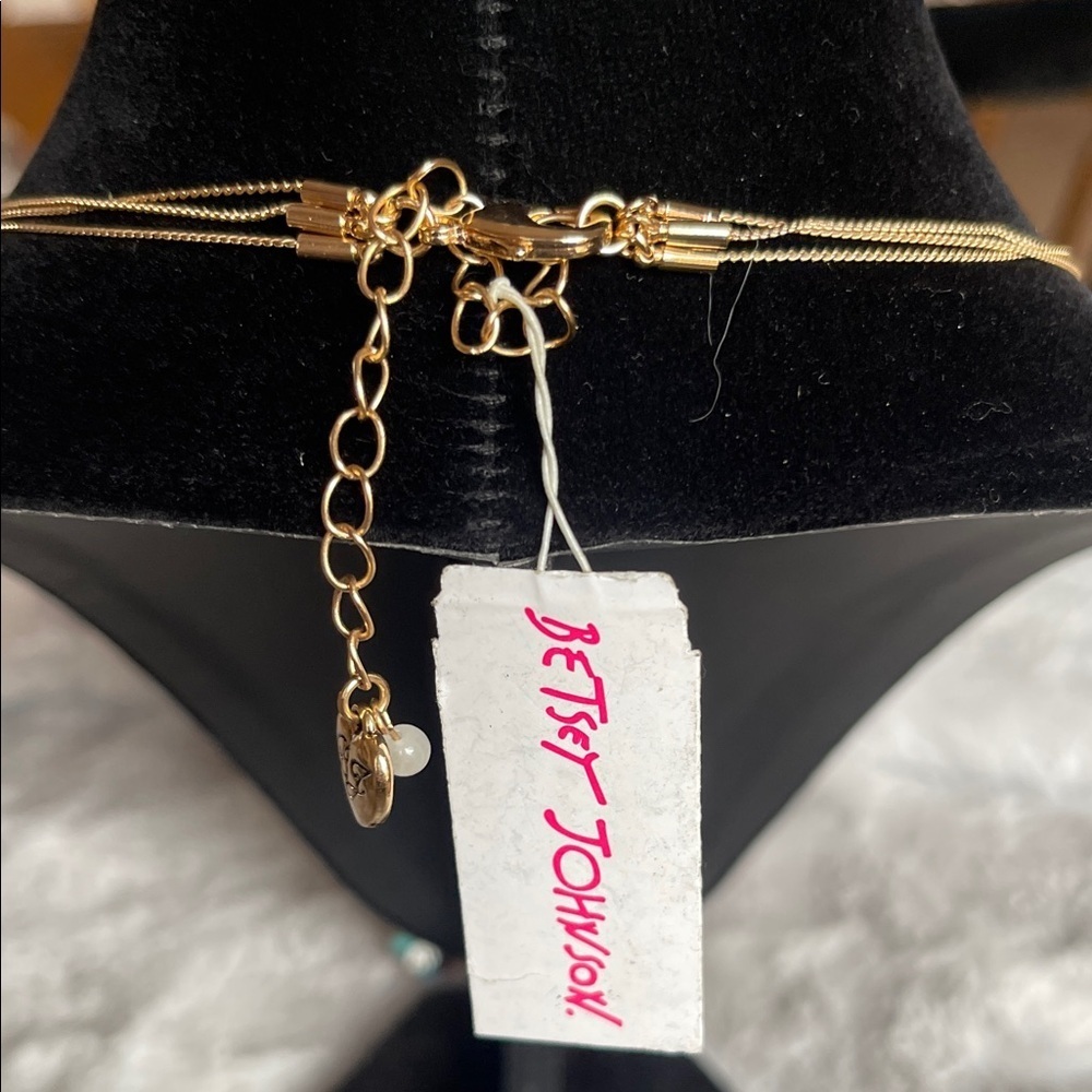 Betsey Johnson Gold Multicolor Layered Necklace - Picture 2 of 6